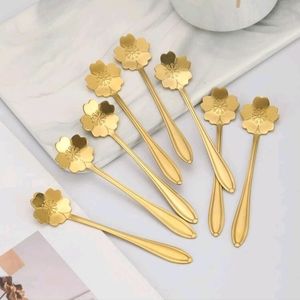 Cherry Blossom spoons gold (Set of 4)